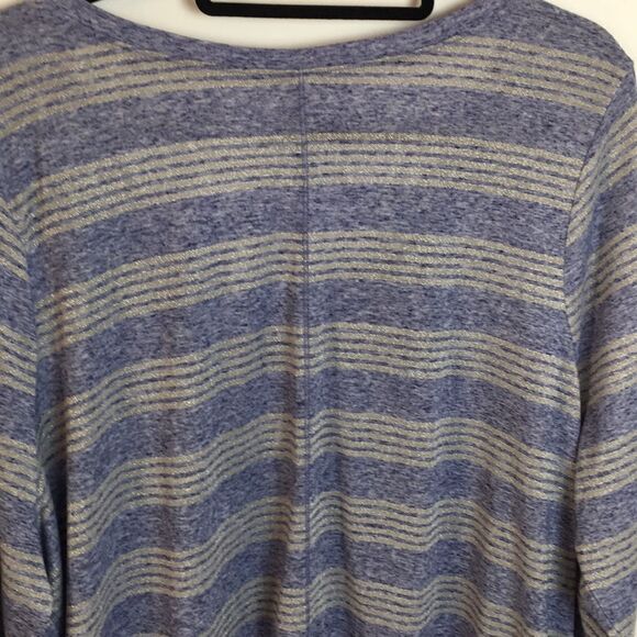 Lane Bryant Purple Multi Plus Striped Sparkle Long Sleeve T-Shirt Top Sz 22/24. - Picture 6 of 14